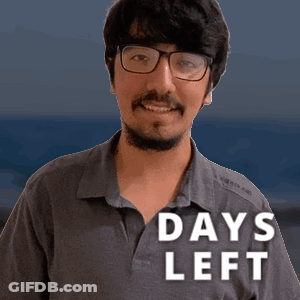 Man In Glasses And 9 Days Left Shirt GIF
