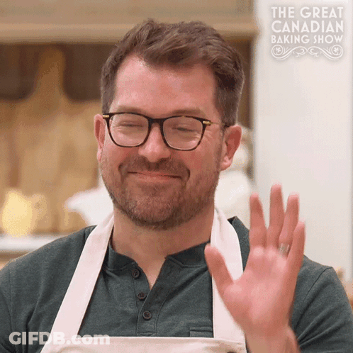 Man In Glasses And Apron The Great Canadian Baking Show GIF