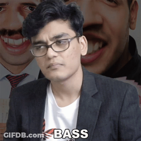 Man In Glasses And Bass Shirt GIF