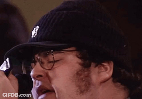 Man In Glasses And Black Hat With Letter A GIF