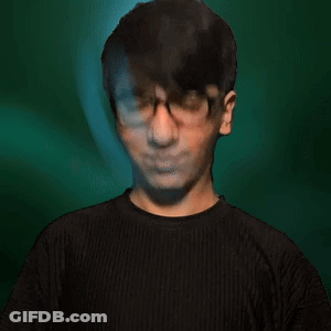 Man In Glasses And Black Shirt Making A Face GIF