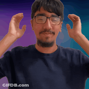 Man In Glasses And Black Shirt Making Gesture GIF