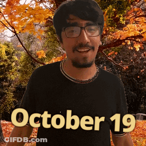 Man In Glasses And Black Shirt October 18 GIF