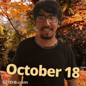 Man In Glasses And Black Shirt October 18 GIF