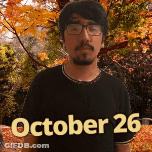 Man In Glasses And Black Shirt October 26 GIF