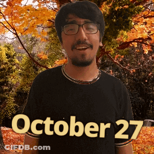 Man In Glasses And Black Shirt October 27 GIF