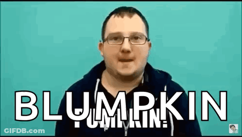 Man In Glasses And Black Shirt Saying Blumkin GIF