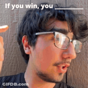 Man In Glasses And Black Shirt Saying If You Win You GIF