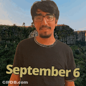 Man In Glasses And Black Shirt Saying September 6 GIF
