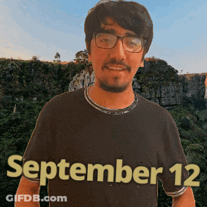 Man In Glasses And Black Shirt September 12 GIF
