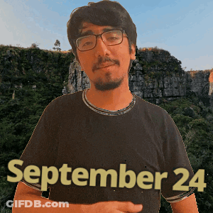 Man In Glasses And Black Shirt September 24 GIF