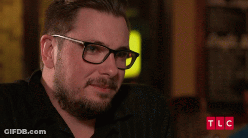 Man In Glasses And Black Shirt TLC GIF