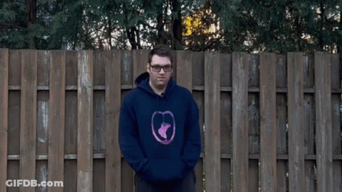 Man In Glasses And Blue Hoodie GIF