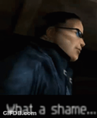 Man In Glasses And Blue Jacket Saying What A Shame GIF