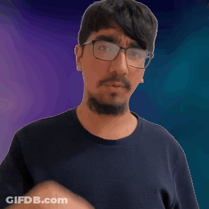 Man In Glasses And Blue Shirt Pointing Finger GIF