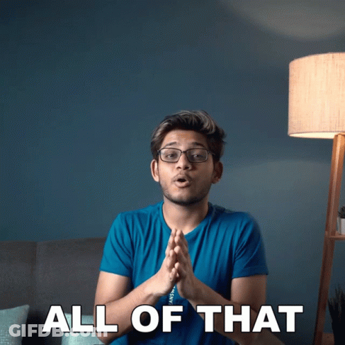 Man In Glasses And Blue Shirt Saying All Of That GIF