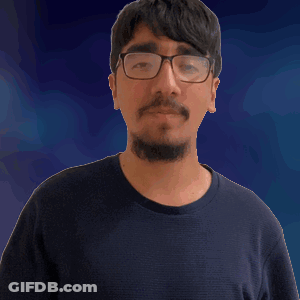 Man In Glasses And Blue Shirt Waving GIF