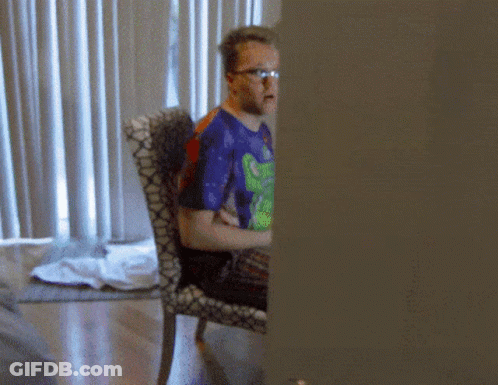 Man In Glasses And Blue Shirt With Frog GIF