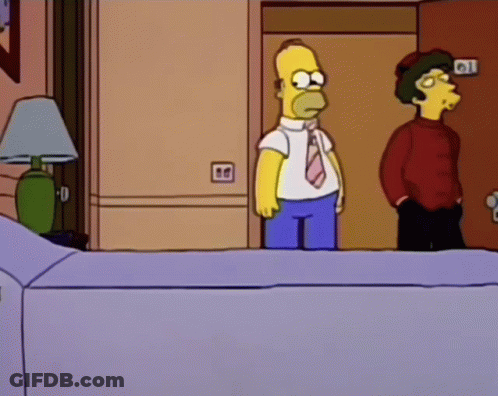 Man In Glasses And Blue Shirt With Hands Up In Crowd GIF