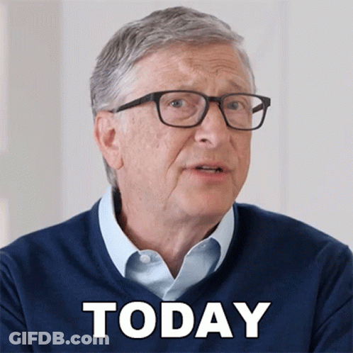 Man In Glasses And Blue Sweater Saying Today GIF