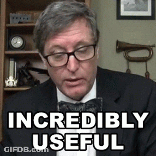 Man In Glasses And Bow Tie Saying Incredibly Useful GIF