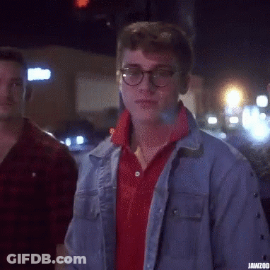 Man In Glasses And Denim Jacket Saying Jawzd GIF