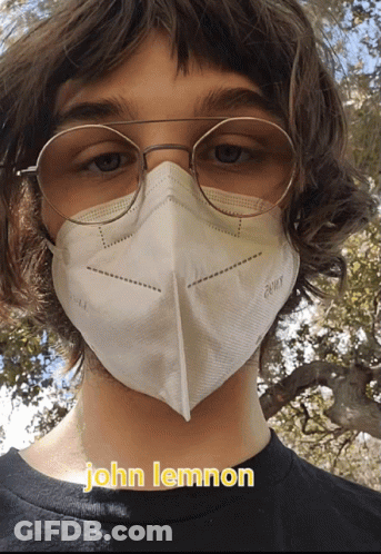 Man In Glasses And Face Mask John Lemmon GIF
