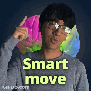 Man In Glasses And Grey Shirt Saying Smart Move GIF