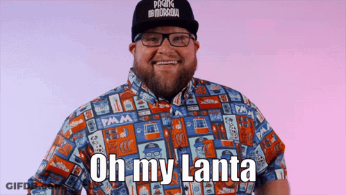 Man In Glasses And Hat Saying Oh My Lanta GIF