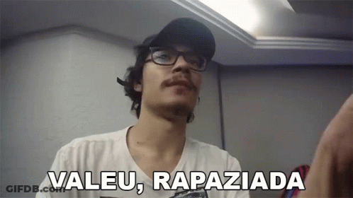 Man In Glasses And Hat Saying Valeu Rapazida GIF