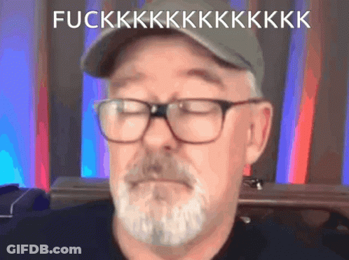 Man In Glasses And Hat Says Fuckkkk GIF