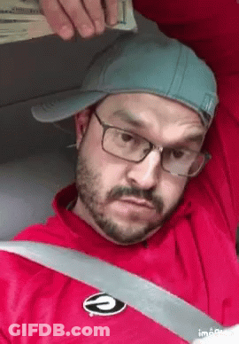 Man In Glasses And Hat With Letter E GIF