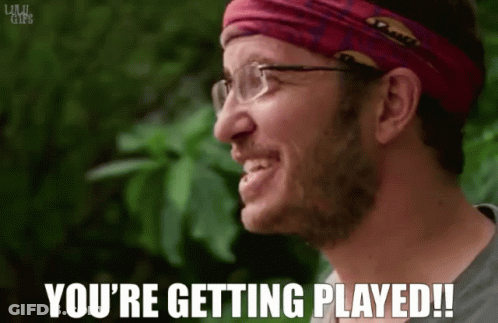 Man In Glasses And Headband Says Youre Getting Played GIF