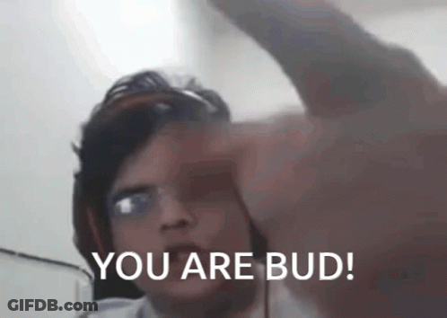 Man In Glasses And Headphones Pointing Saying You Are Bud GIF