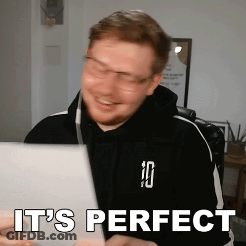 Man In Glasses And Hoodie Saying It's Perfect GIF