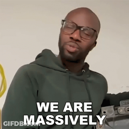 Man In Glasses And Hoodie Says We Are Massively GIF