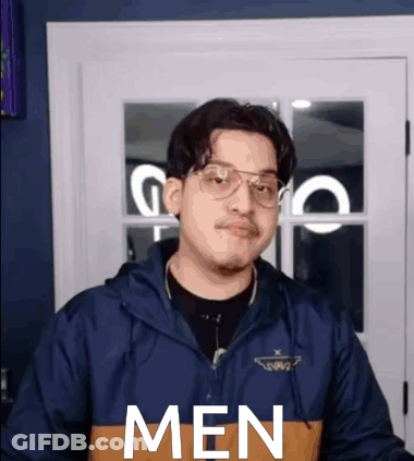 Man In Glasses And Jacket Saying Men GIF