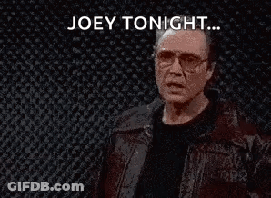 Man In Glasses And Leather Jacket Saying Joey Tonight I Got A Fever GIF
