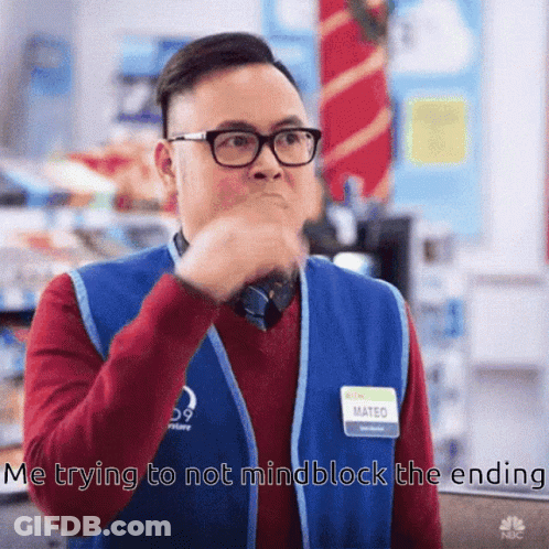 Man In Glasses And Mateo Name Tag Covering Mouth GIF