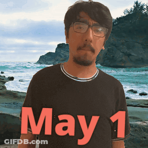 Man In Glasses And May 1 Shirt GIF