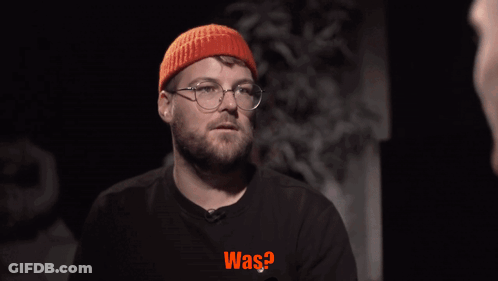 Man In Glasses And Orange Hat Being Punched GIF