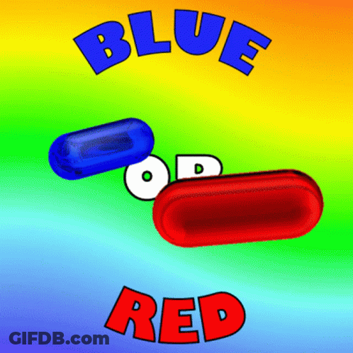 Man In Glasses And Plaid Blanket Surrounded By Pills Smiling GIF