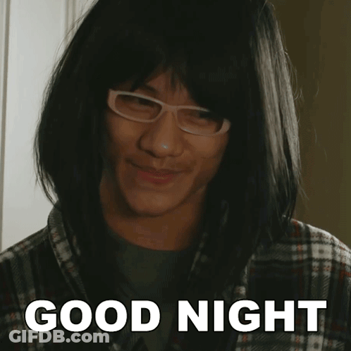 Man In Glasses And Plaid Shirt Saying Good Night GIF