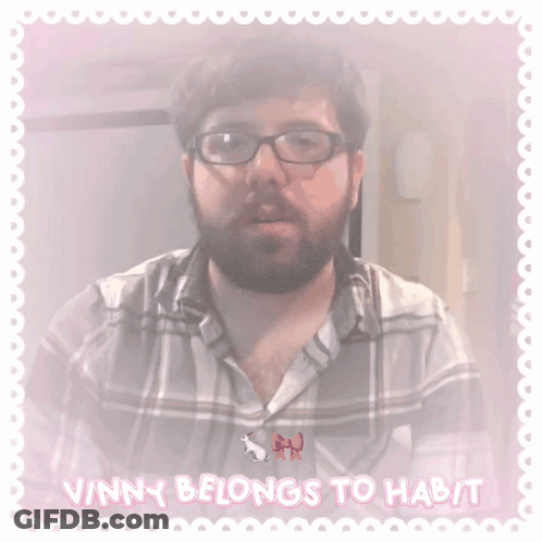 Man In Glasses And Plaid Shirt Vinny Belongs To Habit GIF
