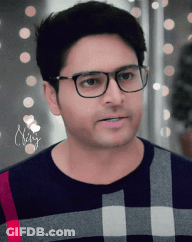 Man In Glasses And Plaid Shirt With Name Neha GIF