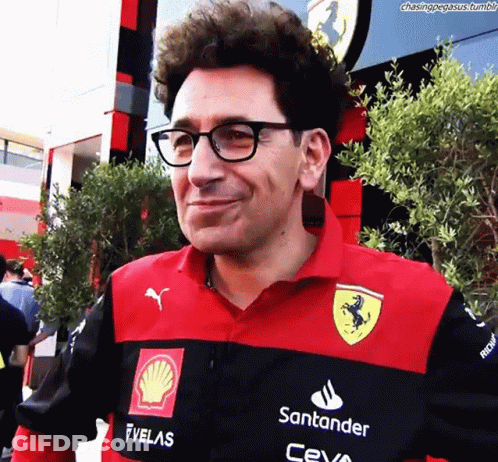 Man In Glasses And Red Santander Shirt GIF