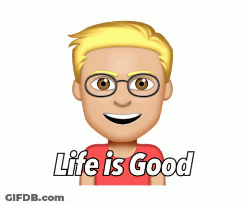 Man In Glasses And Red Shirt Saying Life Is Good GIF