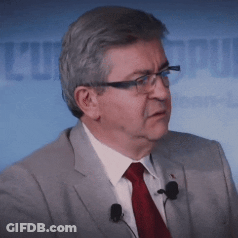 Man In Glasses And Red Tie Blue Background GIF