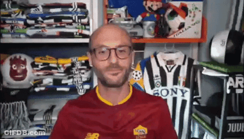 Man In Glasses And Sony Jersey Smiling GIF