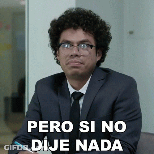 Man In Glasses And Suit Pero Si No Dije Nada GIF